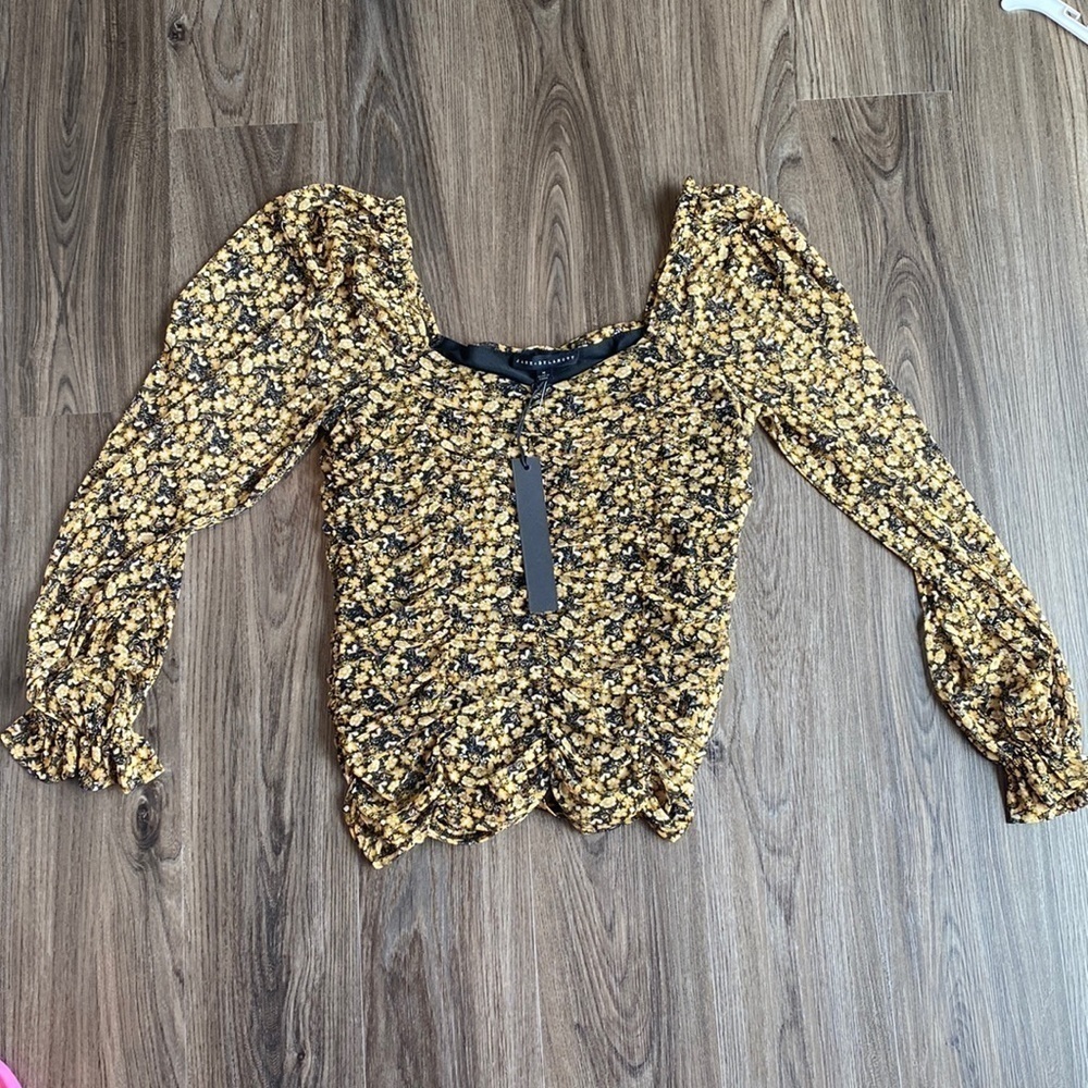 Anthropologie Jane And Delancey Womens yellow floral top